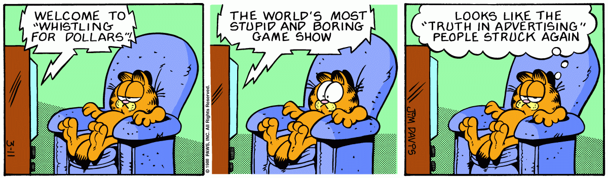 Garfield, March 11, 1988