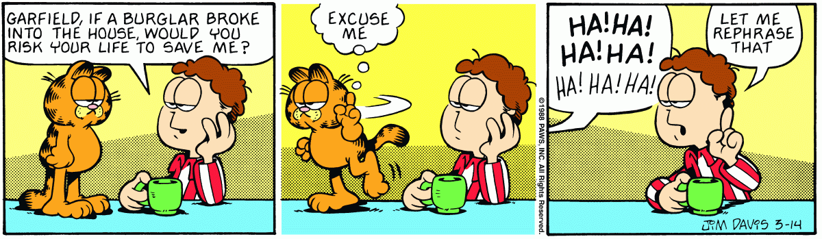 Garfield, March 14, 1988