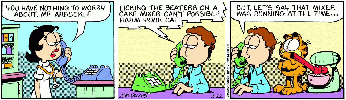 Garfield, March 22, 1988