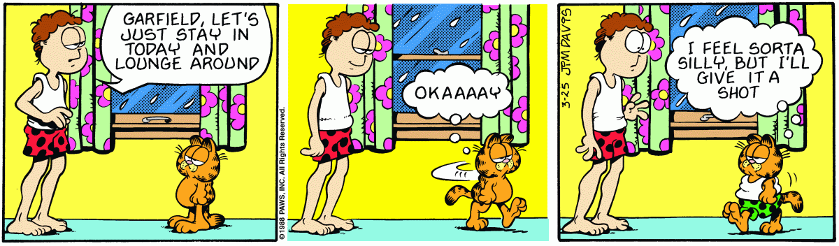 Garfield, March 25, 1988