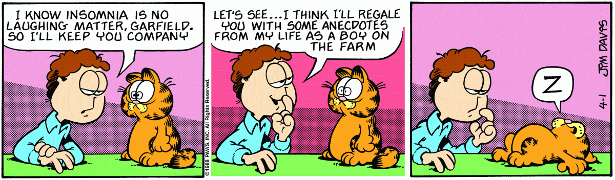 Garfield, April 1, 1988