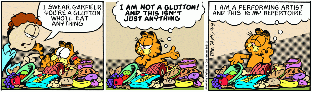 Garfield, April 9, 1988