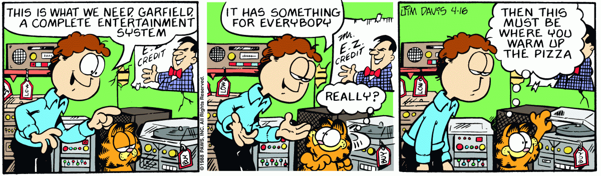 Garfield, April 16, 1988