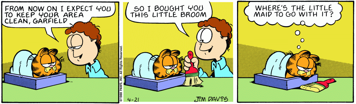 Garfield, April 21, 1988