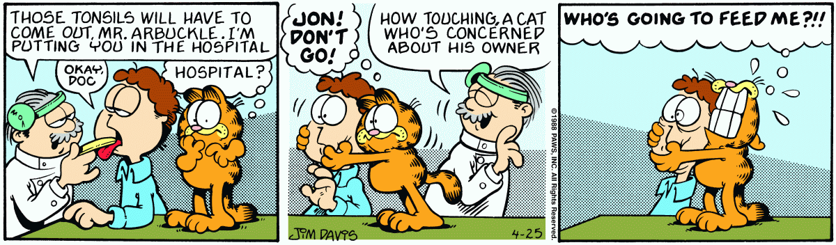 Garfield, April 25, 1988