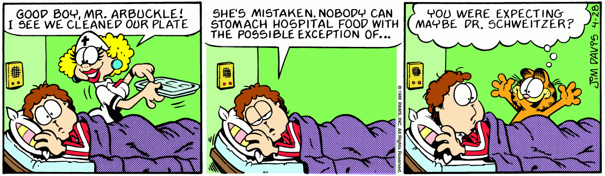 Garfield, April 28, 1988