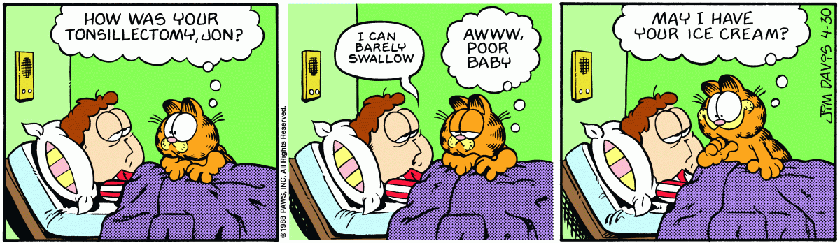 Garfield, April 30, 1988