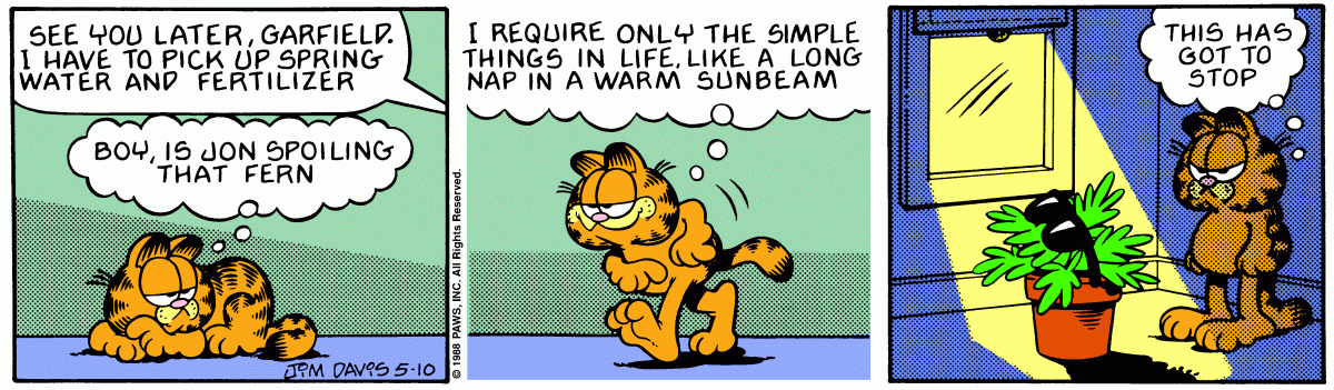 Garfield, May 10, 1988