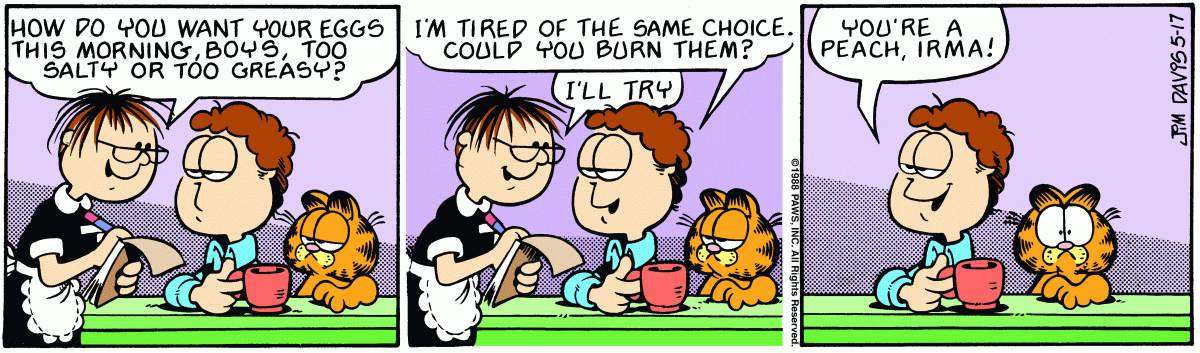 Garfield, May 17, 1988
