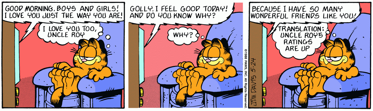 Garfield, May 24, 1988
