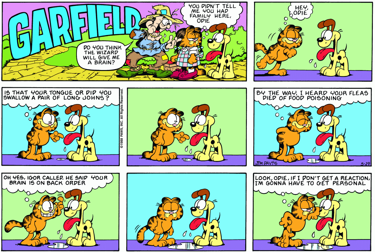 Garfield, May 29, 1988