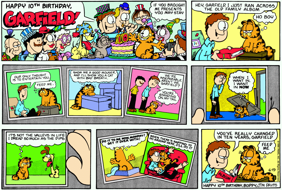 Garfield, June 19, 1988