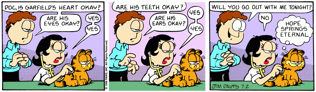 Garfield, July 2, 1988