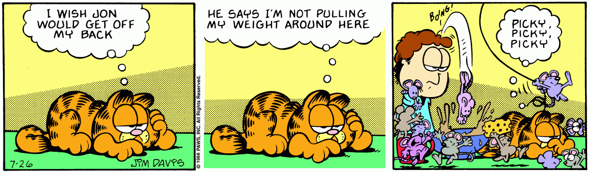 Garfield, July 26, 1988