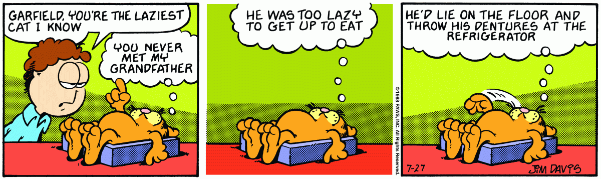 Garfield, July 27, 1988