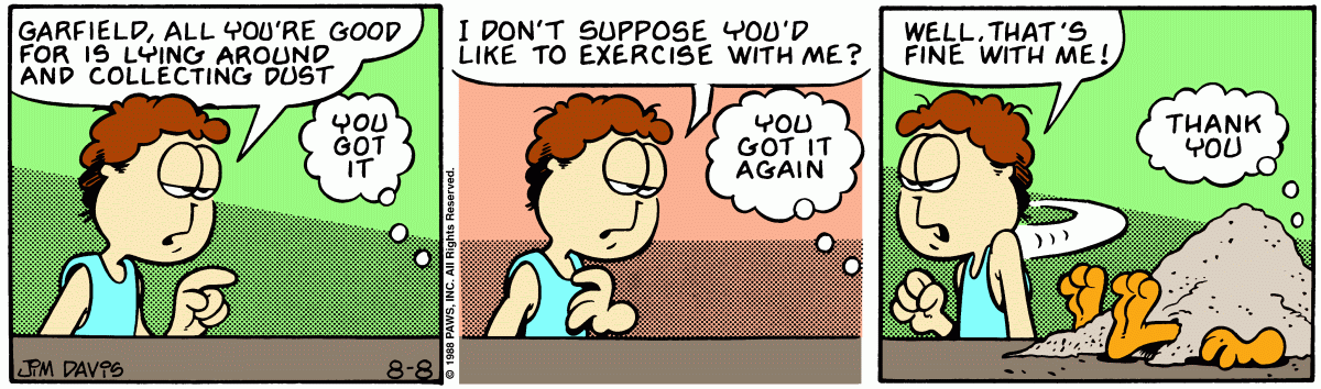 Garfield, August 8, 1988