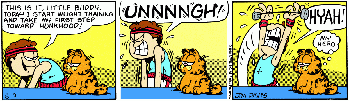 Garfield, August 9, 1988