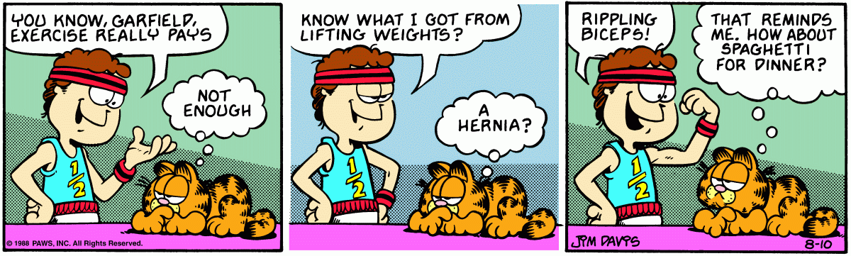 Garfield, August 10, 1988