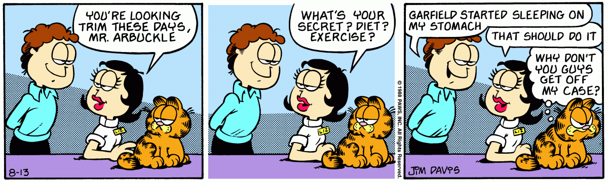 Garfield, August 13, 1988