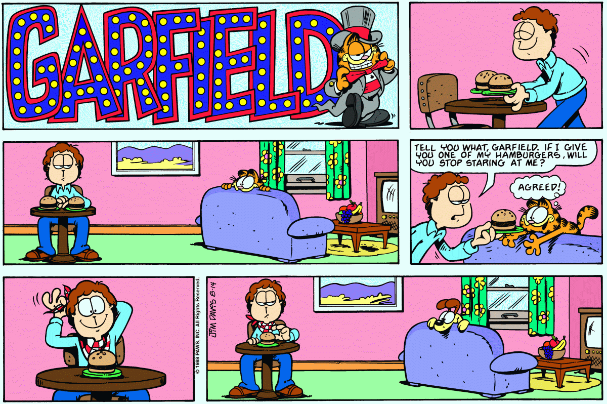 Garfield, August 14, 1988