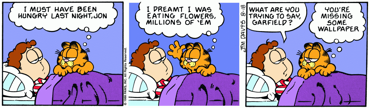 Garfield, August 18, 1988