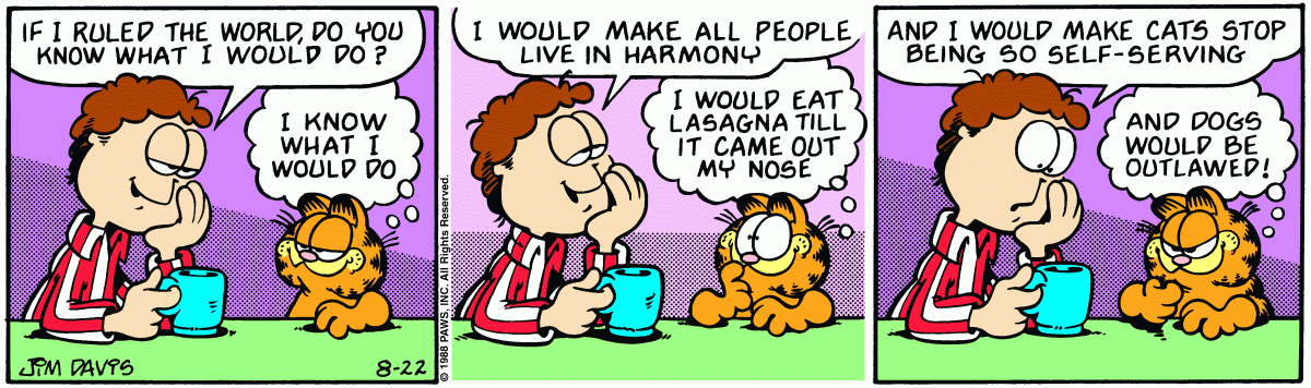 Garfield, August 22, 1988