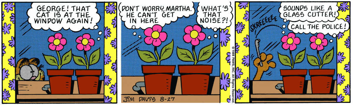 Garfield, August 27, 1988