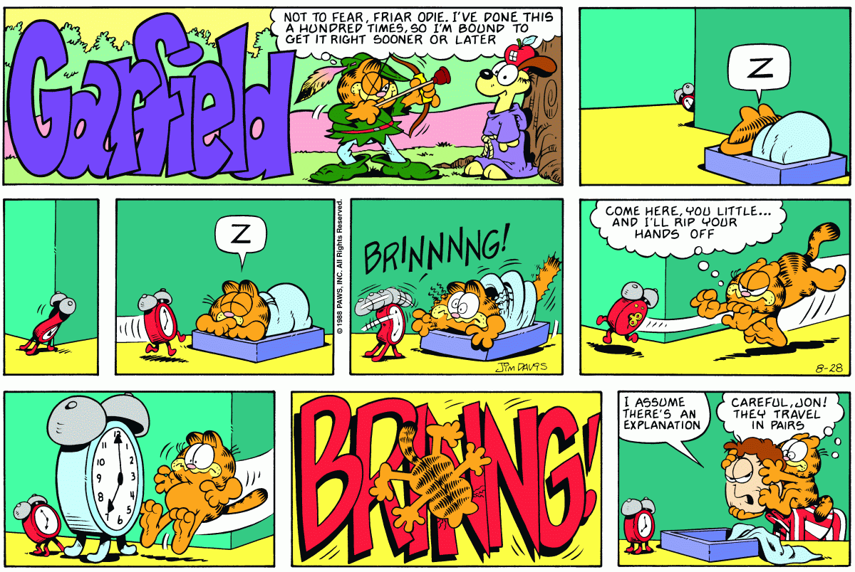 Garfield, August 28, 1988