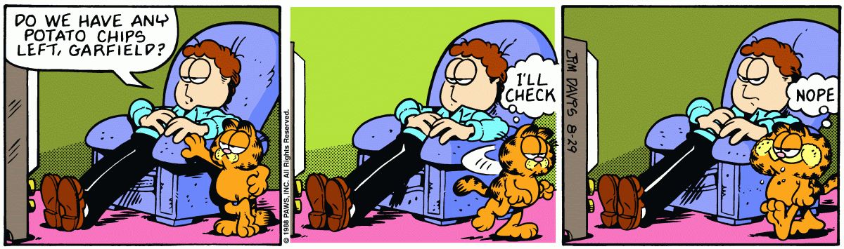 Garfield, August 29, 1988