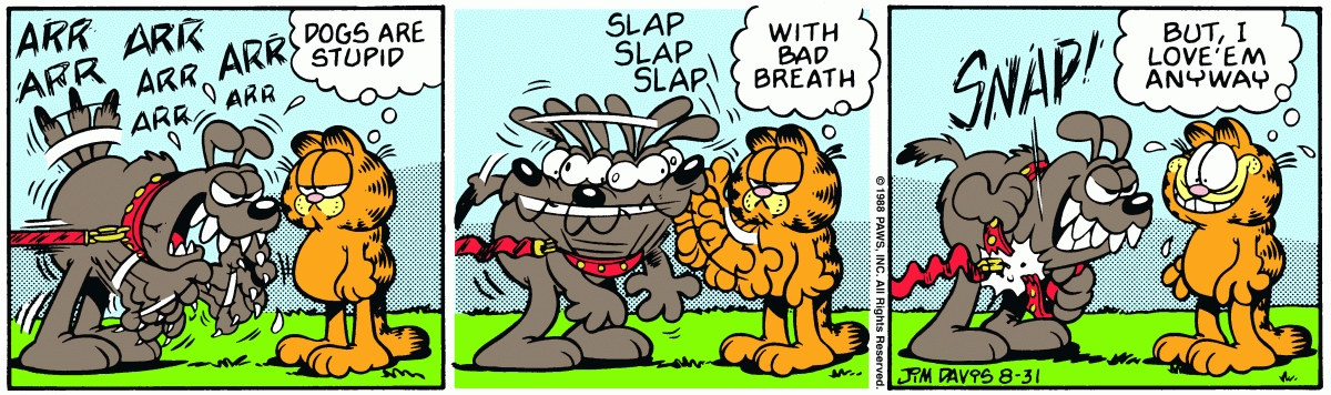 Garfield, August 31, 1988