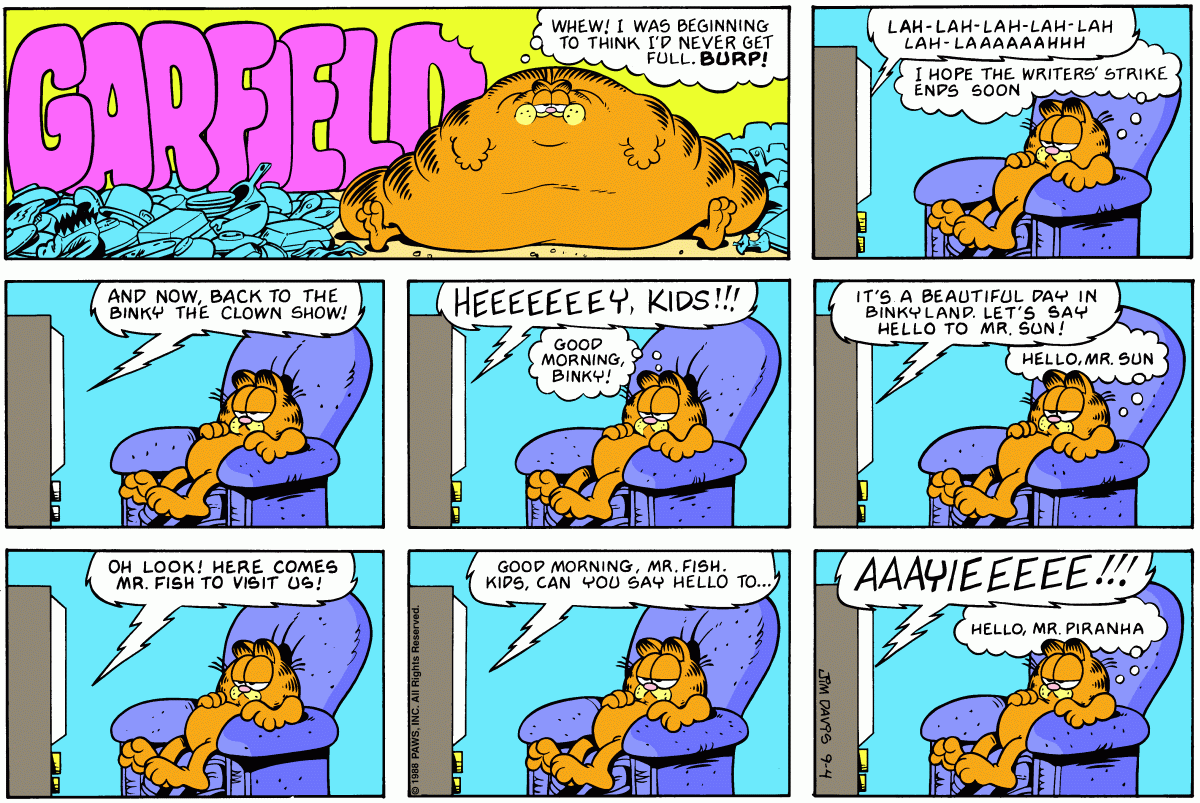 Garfield, September 4, 1988