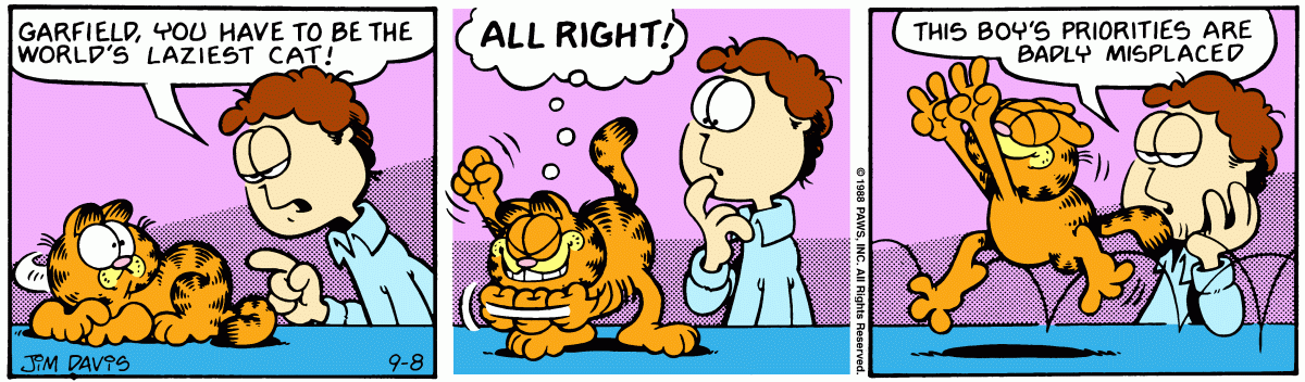 Garfield, September 8, 1988