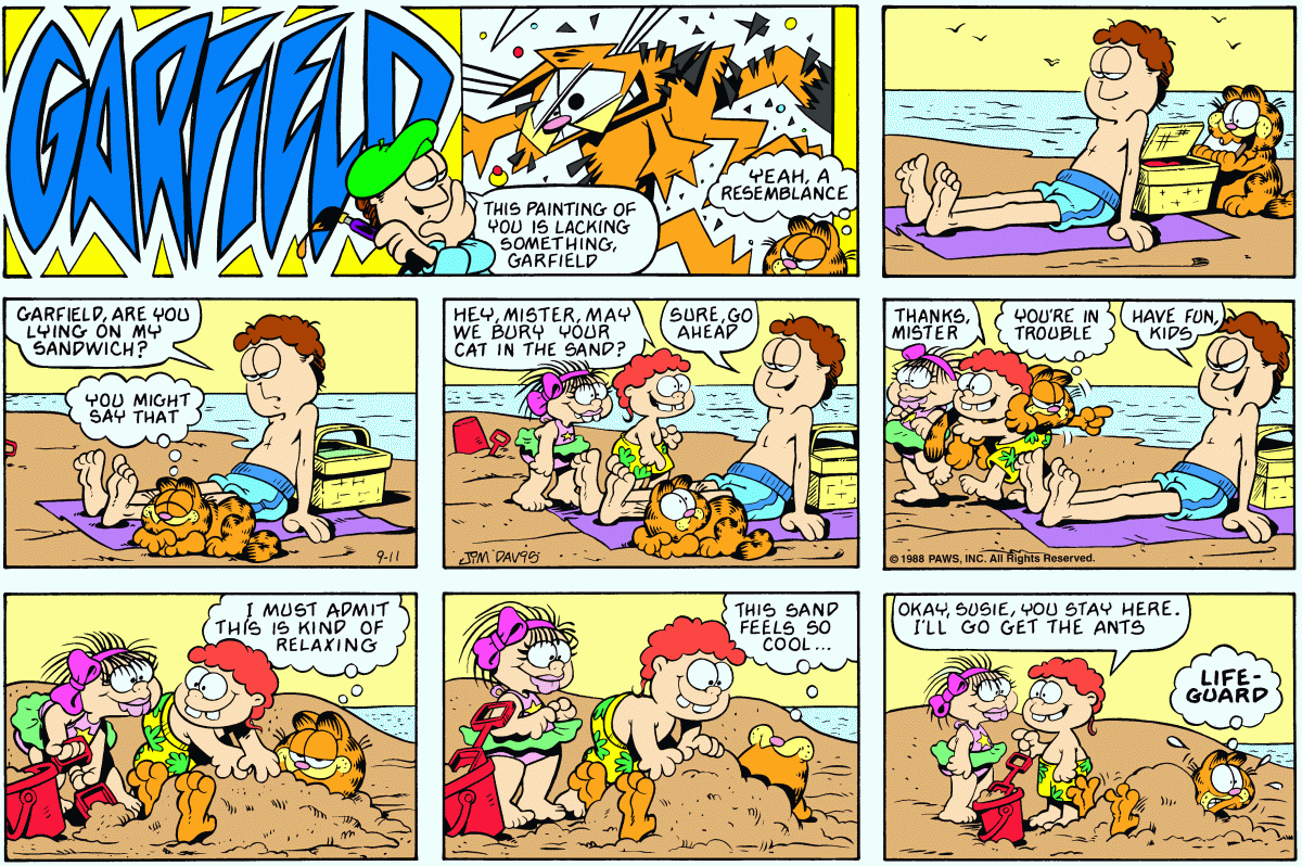 Garfield, September 11, 1988