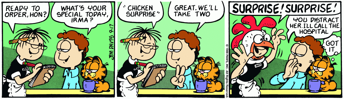 Garfield, September 17, 1988