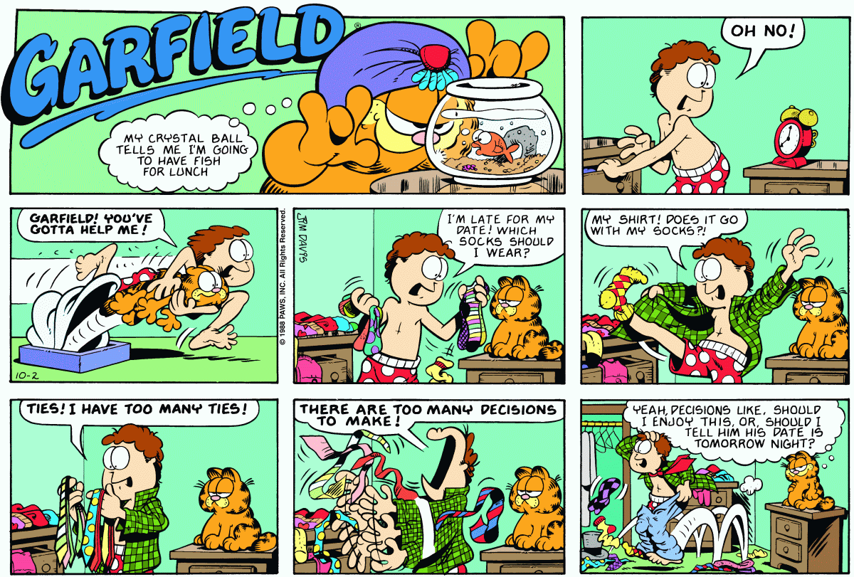 Garfield, October 2, 1988