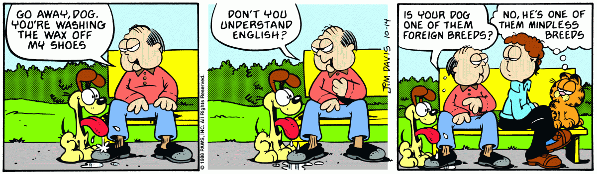 Garfield, October 14, 1988
