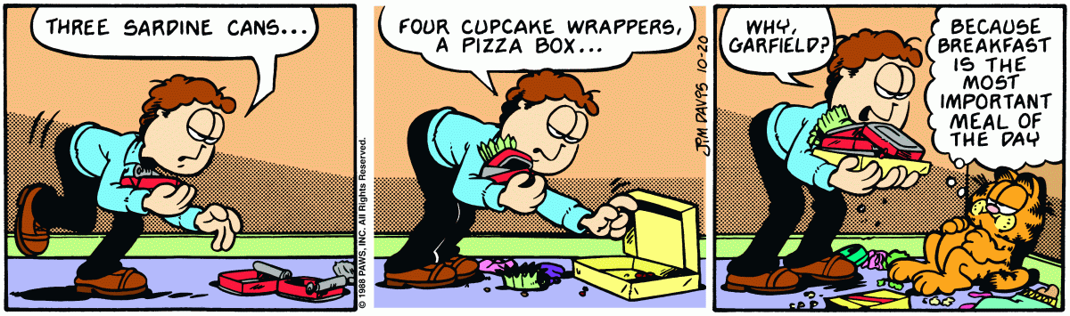 Garfield, October 20, 1988