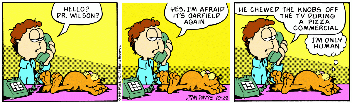 Garfield, October 28, 1988
