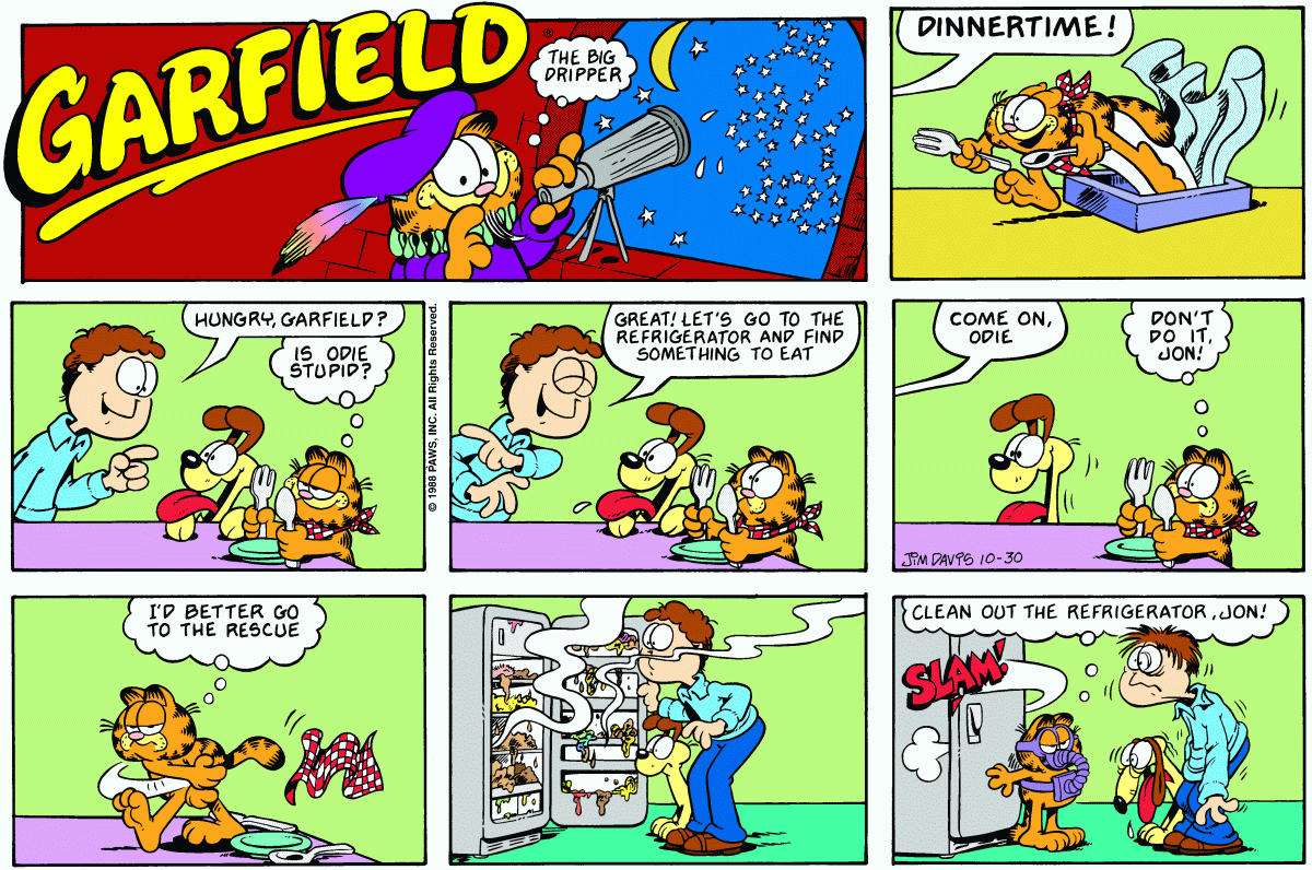 Garfield, October 30, 1988