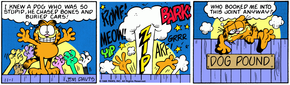 Garfield, November 1, 1988