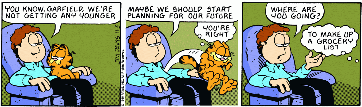 Garfield, November 3, 1988