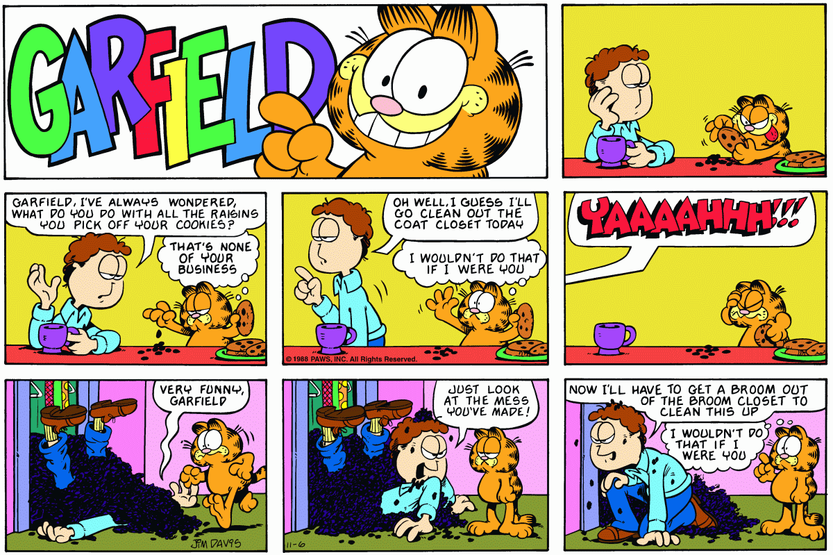 Garfield, November 6, 1988