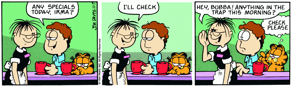 Garfield, November 7, 1988