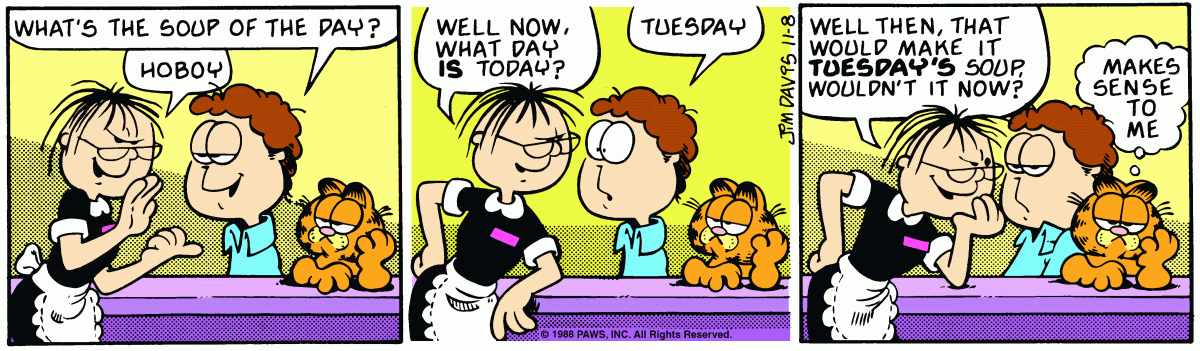 Garfield, November 8, 1988