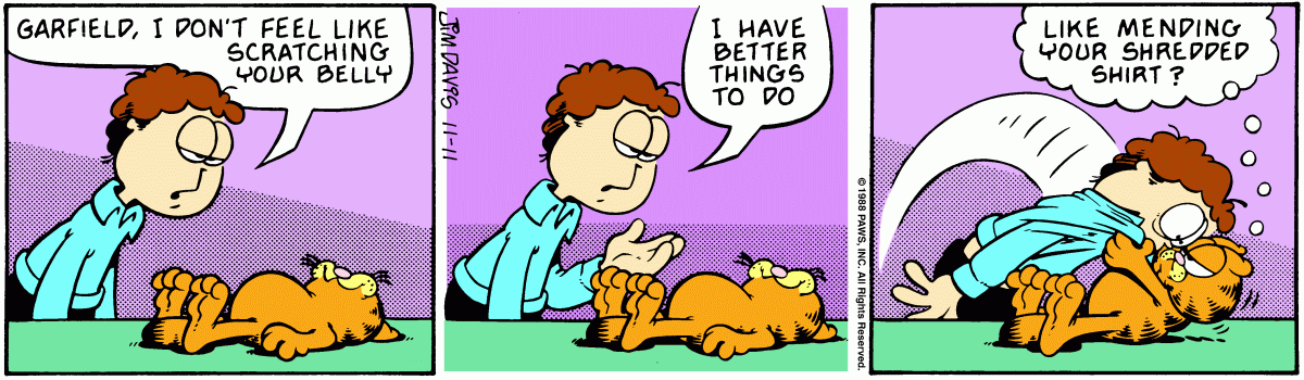 Garfield, November 11, 1988