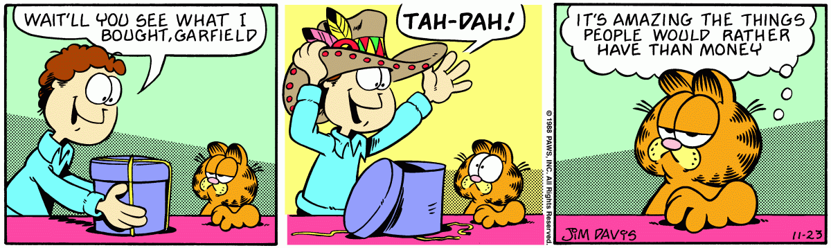 Garfield, November 23, 1988