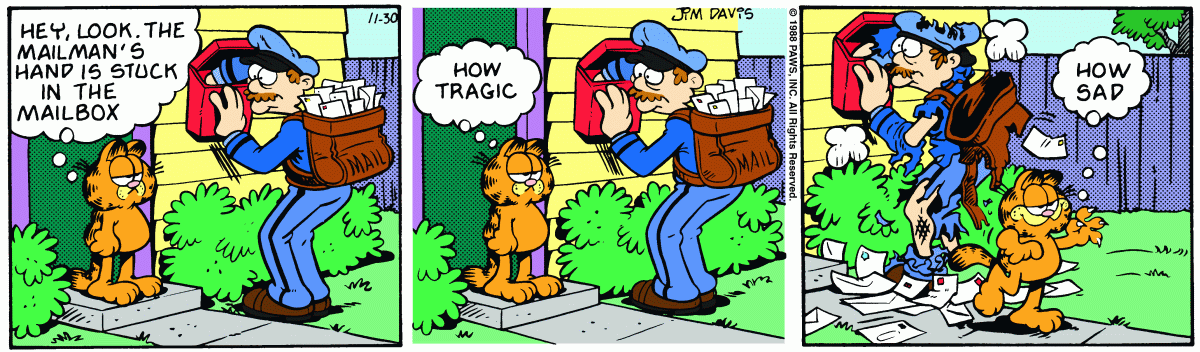 Garfield, November 30, 1988