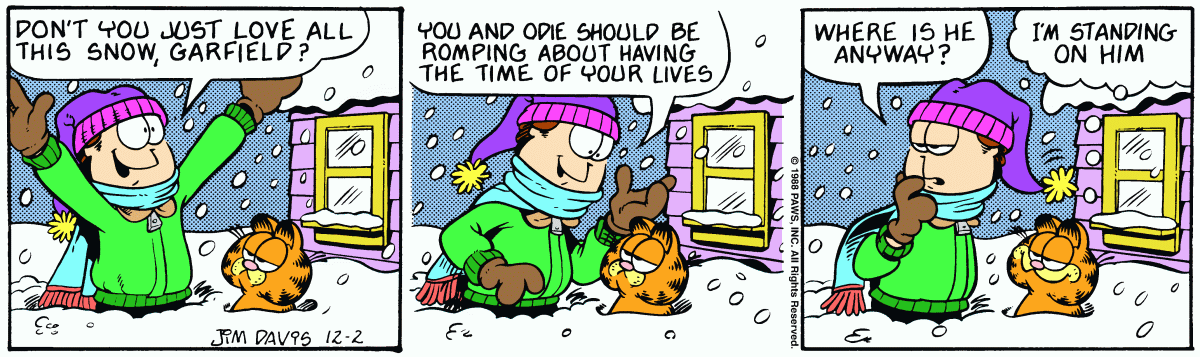 Garfield, December 2, 1988