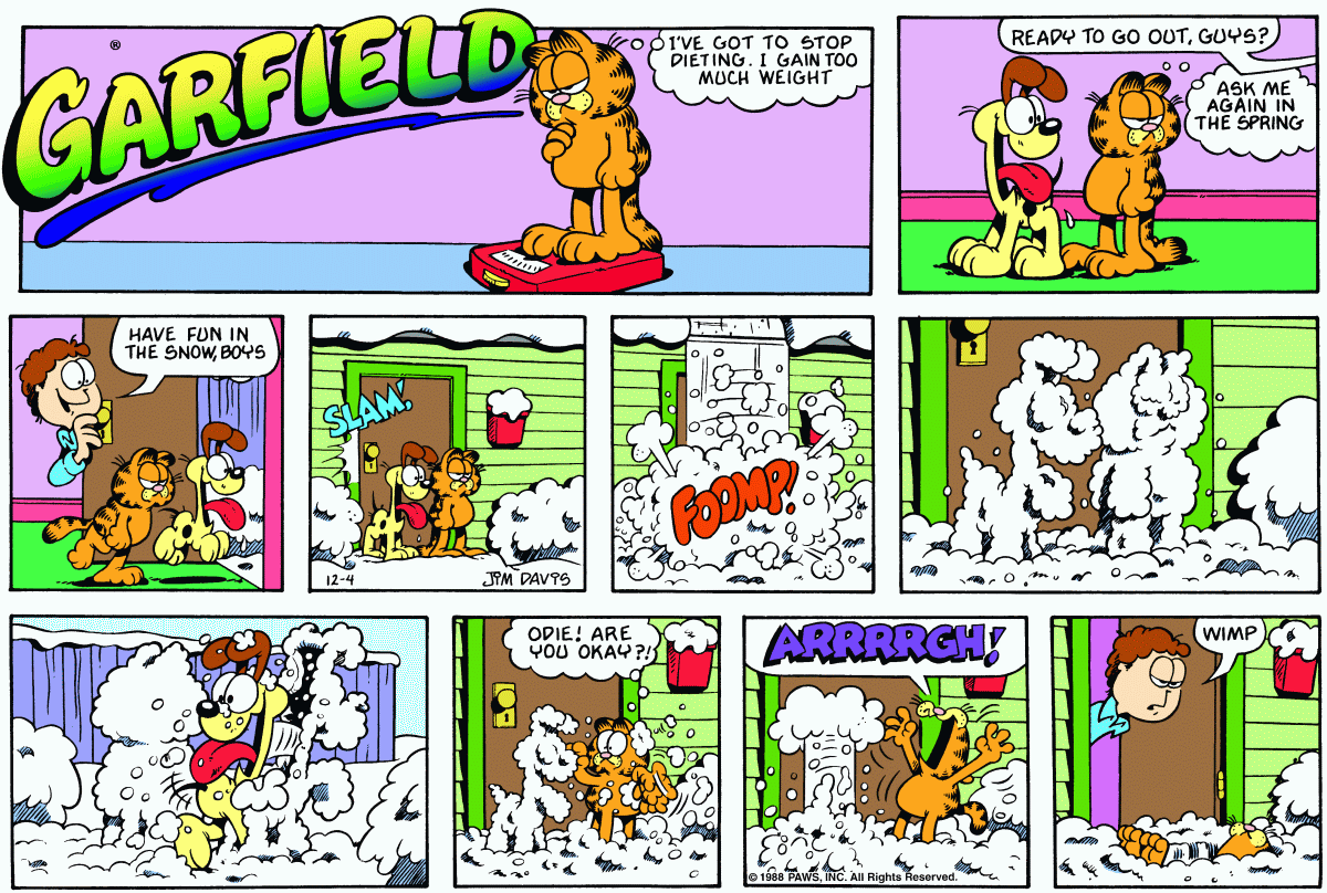 Garfield, December 4, 1988