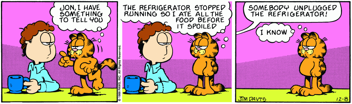 Garfield, December 8, 1988